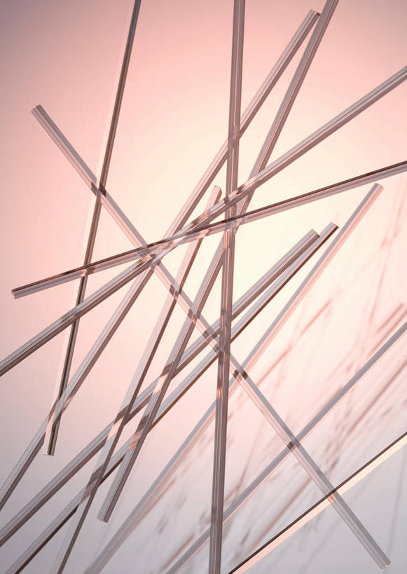 无人,竖图,室内,白天,正面,数码,科技,金属制品,阴影,光线,网络,金属,棍子,影子,高光,几何,计算机图形,合成,电脑合成图,数码合成图,合成图,写实,具体,具象,彩图