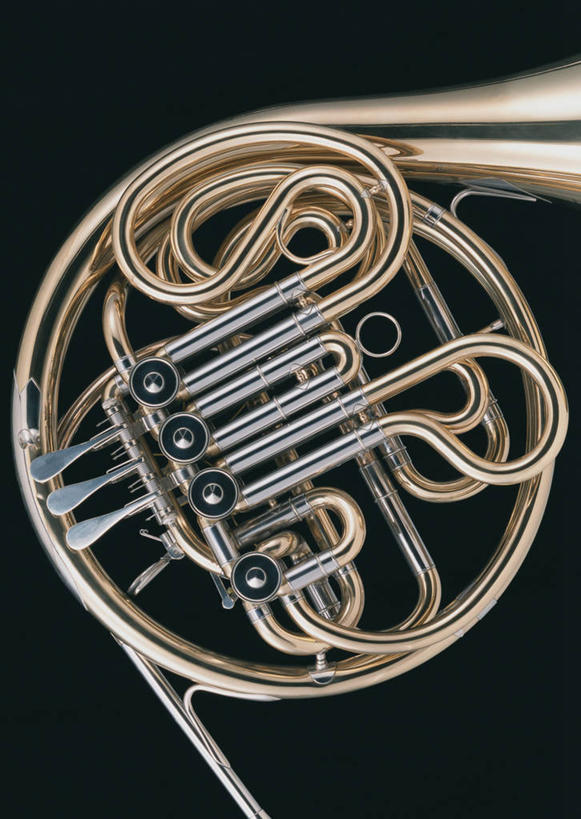 无人,竖图,俯视,室内,特写,白天,静物,阴影,黑色背景,反射,影子,乐器,铜管乐器,圆号,一个,金色,摄影,影棚,单个,法国号,富贵,铜管,忠诚,富丽,名誉,荣华,彩图,高角度拍摄,影棚拍摄,拍摄