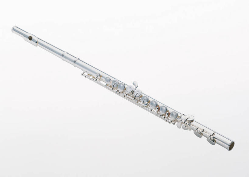 无人,横图,俯视,室内,特写,白天,白色背景,纯洁,静物,阴影,艺术,反射,金属,影子,银色,吹奏乐器,笛子,乐器,音乐,一个,摄影,信仰,影棚,单个,长笛,高贵,雅致,彩图,高角度拍摄,影棚拍摄,拍摄