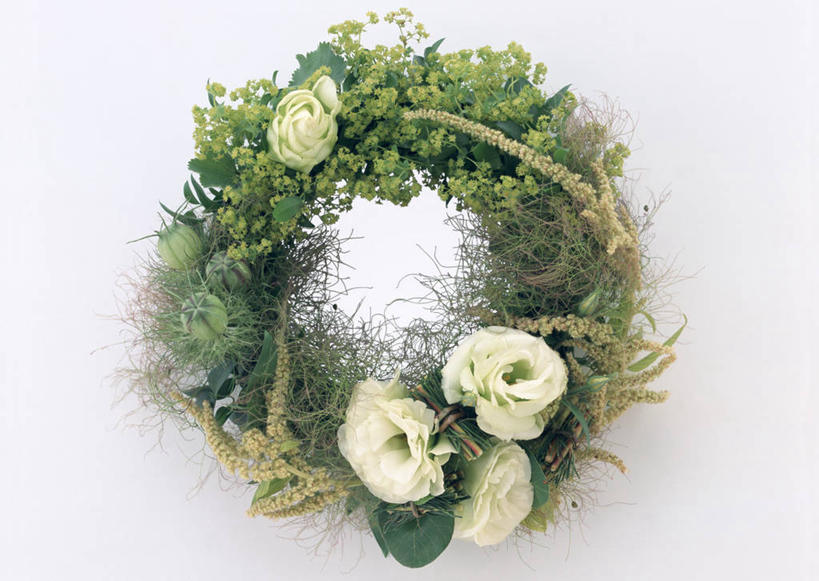 无人,横图,俯视,室内,特写,白天,白色背景,叶子,相框,装饰,环绕,盛开,围绕,圆形,图形,圆,黑种草,绿叶,几何,花蕾,环抱,花,花瓣,花朵,鲜花,一个,花苞,花蕊,嫩叶,摄影,影棚,单个,华丽,修饰,桔梗花,僧冠帽,草原龙胆,点缀,数学,感动,六角荷,永恒,黑子草,梗草,衬托,美观,雅致,雅观,思念,洋桔梗,萦绕,叶,叶片,彩图,高角度拍摄,影棚拍摄,拍摄,几何图形,平面图形