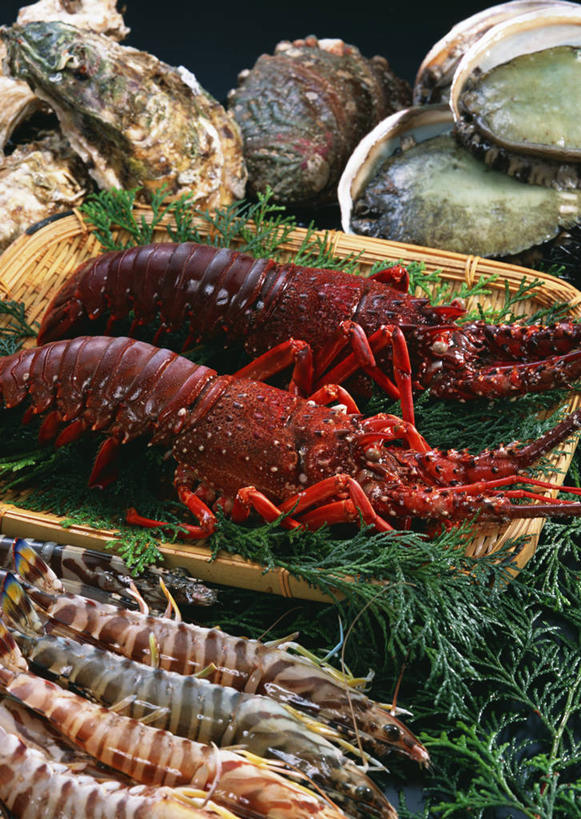 海鲜,无人,交叉,竖图,俯视,室内,白天,餐桌,桌子,竹子,贝壳,叶子,许多,阴影,竹制,编织,反射,篮子,影子,虾,绿叶,牡蛎,很多,水产,大虾,海洋生物,一个,红色,竹篮,嫩叶,鲍鱼,对虾,河蚌,单个,餐台,竹条,生蚝,石决明,交织,竹制品,水生动物,海产品,蚌,水生物,海底动物,斑节虾,水蚌,穿插,鳆鱼,镜面鱼,明目鱼,东方对虾,中国对虾,叶,叶片,贝类外壳,软体动物外壳,半身,彩图,高角度拍摄