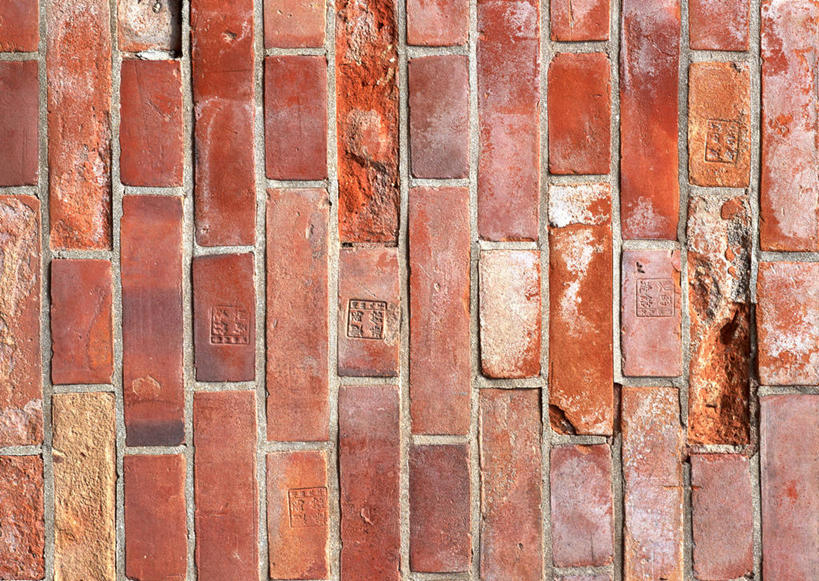 无人,横图,室外,特写,白天,正面,建材,建筑,静物,一排,许多,整齐,并列,并排,纹路,材料,纹理,砖,砖块,墙,很多,墙壁,墙面,排列,砖头,建造,红砖,队列,平行,肌理,石料,彩图,砌墙砖