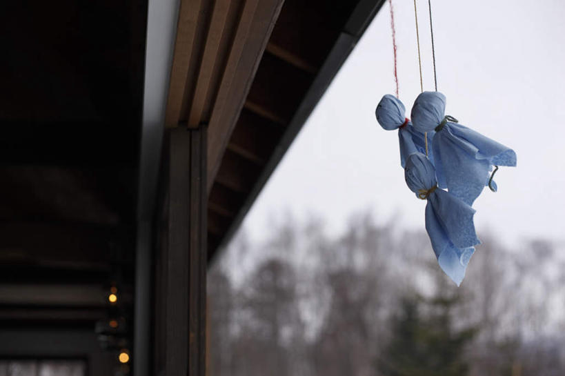 无人,横图,室内,特写,白天,仰视,植物,天花板,吊挂,悬挂,朦胧,模糊,枝条,挂,文化,树,树木,树枝,两个,绳子,祈祷,健康,许愿,纪念,绳索,祈求,晴天娃娃,放晴娘,晴天和尚,扫晴娘,扫天婆,虬枝,枝杈,平安,彩图,低角度拍摄