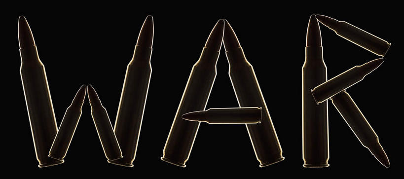 无人,横图,室内,特写,白天,正面,竞争,静物,对抗,黑色背景,冲突,英文,标志,文字,字符,字母,破坏,标识,武器,战争,摄影,影棚,英文字母,子弹,损坏,攻击,威胁,对立,矛盾,兵器,防御,枪弹,敌对,挫败,斗争,抗拒,抗衡,杀伤,威慑,危险,彩图,影棚拍摄,拍摄