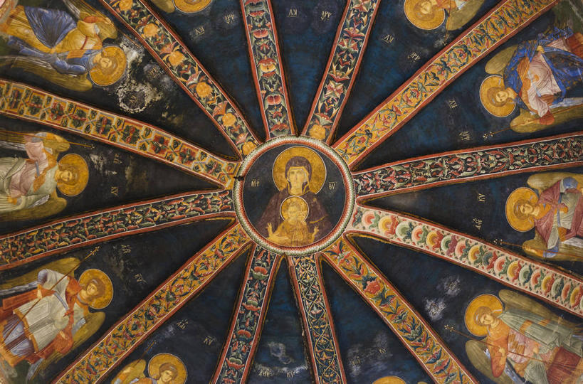 西方人,无人,博物馆,横图,室内,白天,仰视,旅游,度假,绘画,名胜古迹,标志建筑,地标,建筑,欧洲,土耳其,欧洲人,亚洲,圣母,圣母玛利亚,节日,研究,遗迹,艺术,装饰,墙,首都,许多人,教育,古迹,文化,文物,娱乐,建设,古建筑,壁画,墙壁,墙面,祈祷,一群人,享受,休闲,健康,旅游胜地,放松,许愿,宗教,信仰,纪念,展览,华丽,修饰,祈求,点缀,基督,基督教,天主教,欣赏,西亚,耶稣,陈列,古文明,伊斯坦布尔,玛利亚,救世主,衬托,美观,雅致,雅观,基利斯督,弥赛亚,默西亚,典藏,卡里耶博物馆,圣女,平安,男人,男性,女人,女性,中年男性,中年女性,白种人,画画,半身,彩图,低角度拍摄,土耳其共和国