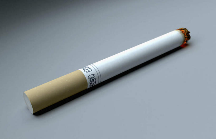 无人,横图,俯视,室内,特写,白天,白色背景,香烟,一根,红色,白色,点燃,烟,卷烟,烟草,纸烟,彩图,高角度拍摄