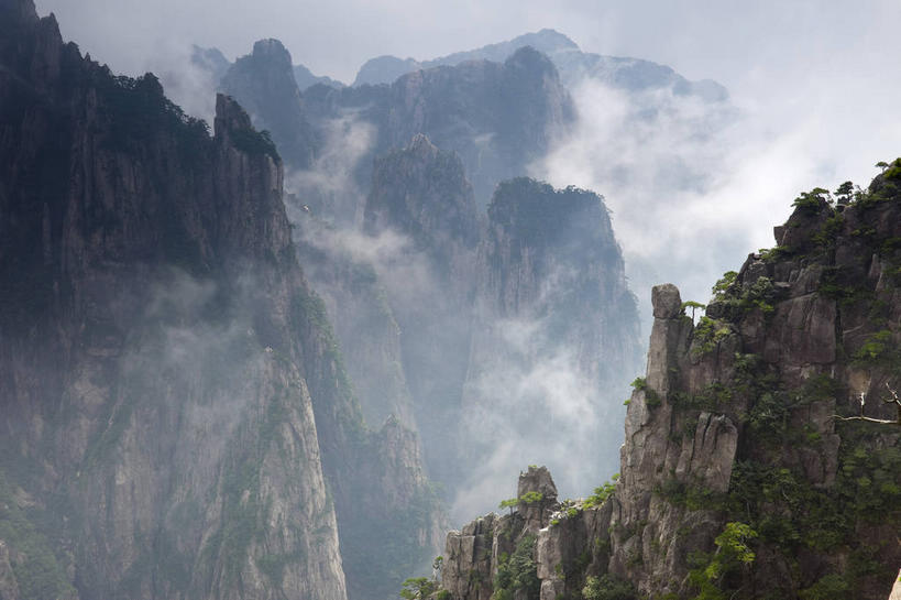 无人,横图,室外,白天,正面,旅游,度假,黄山,石头,美景,森林,山,山脉,树林,植物,雾,松树,中国,亚洲,朦胧,模糊,石子,景观,山顶,山峰,山峦,娱乐,树,树木,绿色,天空,自然,群山,天,享受,休闲,陡峭,景色,放松,生长,成长,迷雾,自然风光,坚定,东亚,安徽,安徽省,黄山市,中华人民共和国,华东地区,长寿,皖,贞洁,笔陡,峻峭,颠峰,极峰,黟山,石块,岩石,大雾,彩图,世界地质公园,天下第一奇山