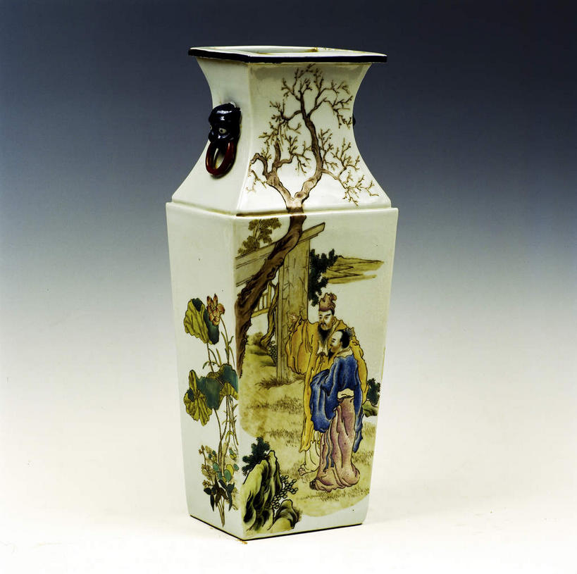 无人,横图,室内,特写,白天,正面,绘画,静物,花瓶,灰色背景,艺术,纹路,纹理,陶瓷,陶瓷制品,古典,文化,一个,瓶子,工艺品,品味,摄影,影棚,单个,美术,高雅,摄影棚,国画,水墨画,肌理,美学,水墨,彩图,影棚拍摄,拍摄,中国画