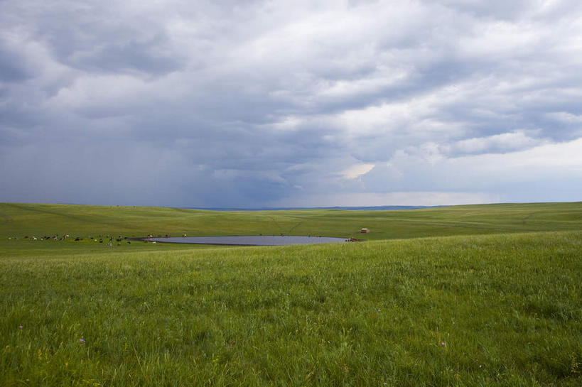 无人,横图,室外,白天,正面,旅游,度假,草地,草原,湖,湖泊,美景,水,植物,中国,亚洲,湖面,景观,旷野,水流,水面,乌云,云,阴天,云朵,云彩,娱乐,草,绿色,天空,自然,湖水,天,享受,休闲,景色,放松,蒙,昏暗,阴沉,自然风光,原野,东亚,内蒙古,中华人民共和国,华北地区,内蒙古自治区,呼伦贝尔,呼伦贝尔市,彩图