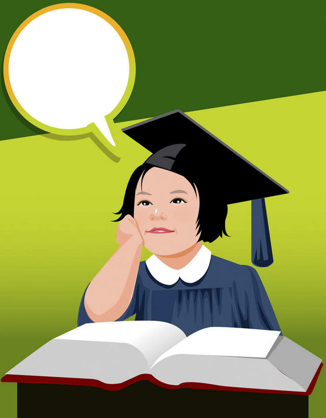 西方人,儿童,一个人,无人,学生,坐,竖图,插画,室内,白天,正面,纯洁,数码,科技,书籍,照明,欧洲,欧洲人,仅一个女性,仅一个人,撑,绿色背景,阴影,服装,网络,灯泡,高光,几何,计算机图形,合成,图画,托腮,休闲装,灯,画,小孩,衣服,灯具,托,仅一个小孩,休闲,休闲服,可爱,童年,童趣,服饰,流苏,白炽灯,照亮,电脑合成图,数码合成图,学士帽,毕业,托下巴,学士服,漫画,童真,烂漫,无邪,照明工具,写实,具体,具象,白炽灯泡,垂布,学士袍,天真,女孩,女人,女性,白种人,孩子,书,图书,坐着,半身,彩图,女生