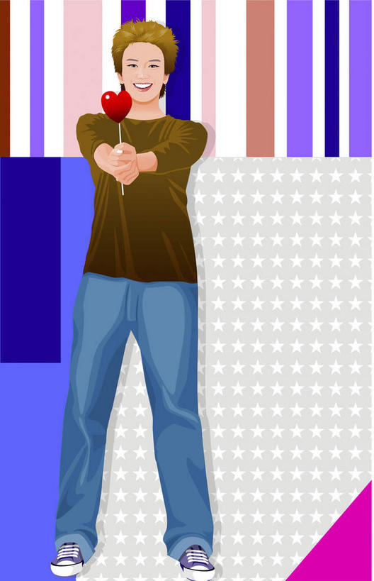 西方人,一个人,无人,站,竖图,插画,室内,白天,正面,爱情,数码,科技,欧洲,欧洲人,仅一个男性,仅一个人,一排,阴影,条纹,服装,爱心,整齐,网络,星星,高光,几何,计算机图形,浪漫,合成,图画,注视,休闲装,画,排列,仅一个年轻男性,衣服,黑色,观察,看,站着,休闲,温暖,温馨,心形,星形,休闲服,恩爱,服饰,观看,电脑合成图,数码合成图,和睦,察看,队列,关注,漫画,五角形,写实,具体,具象,男人,男性,年轻男性,白种人,心型,长发,五角星,站立,彩图,全身,融洽