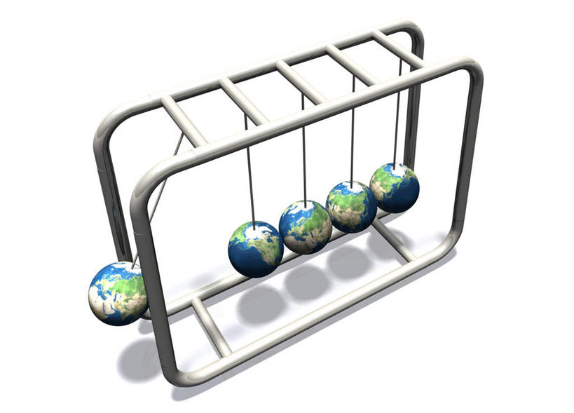 无人,横图,俯视,插画,室内,特写,白天,白色背景,数码,科技,海洋,五个,一排,许多,阴影,整齐,网络,世界地图,地球,陆地,高光,几何,计算机图形,合成,全球,图画,画,排列,地理,国家,电脑合成图,数码合成图,大陆,世界,动能,队列,漫画,牛顿摆,写实,具体,具象,能量守恒定律,彩图,高角度拍摄,大洋,大洲