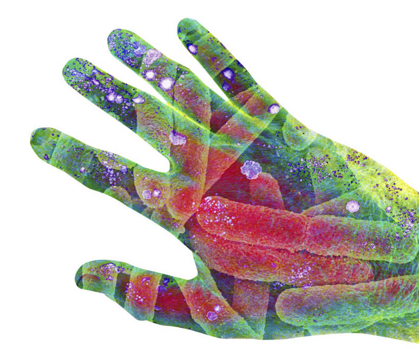 手,无人,横图,彩色,插画,室内,白天,白色背景,正面,数码,科技,微生物,阴影,网络,细菌,高光,几何,计算机图形,合成,图画,画,手部,五颜六色,单手,色彩斑斓,电脑合成图,数码合成图,张开五指,合成图,五彩缤纷,漫画,写实,具体,具象,五彩斑斓,生命体,大肠杆菌,大肠埃希氏菌,肠道菌群,五光十色,彩图,五指张开