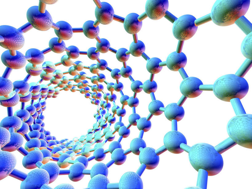 无人,横图,室内,特写,白天,白色背景,正面,数码,分子,科技,阴影,隧道,网络,化学,圆形,六边形,螺旋,高光,几何,计算机图形,合成,蓝色,电脑合成图,数码合成图,原子,地道,写实,具体,具象,布基球,碳纳米管,彩图