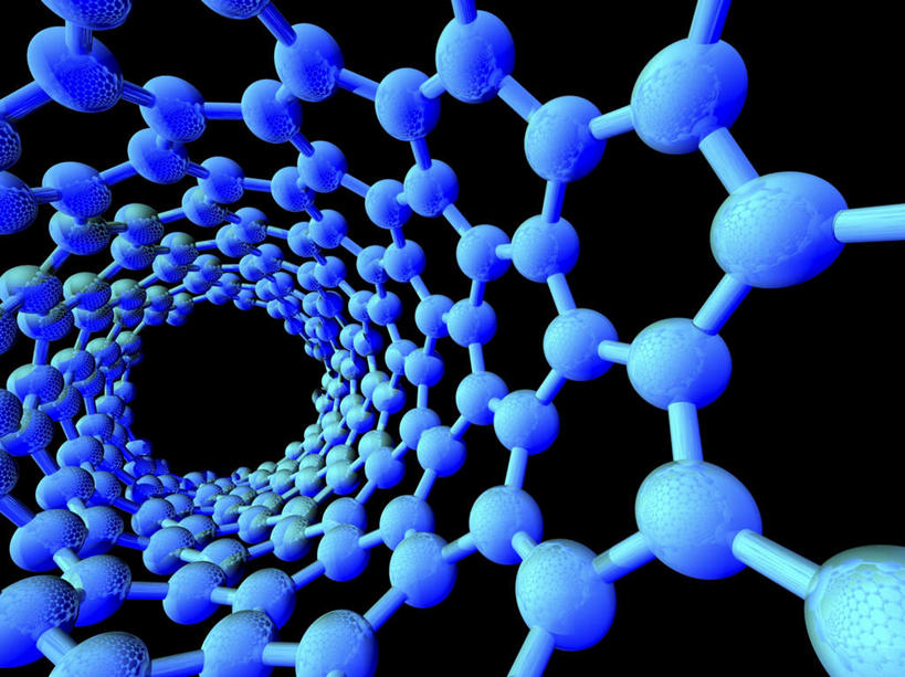 无人,横图,室内,特写,白天,正面,数码,分子,科技,阴影,黑色背景,隧道,网络,化学,圆形,六边形,高光,几何,计算机图形,合成,蓝色,电脑合成图,数码合成图,原子,地道,写实,具体,具象,布基球,碳纳米管,彩图