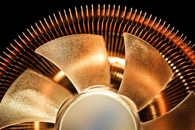 无人,横图,室内,特写,白天,正面,金属制品,黑色背景,发光,金属,电器,风扇,一个,橙色,摄影,影棚,单个,电扇,家电,彩图,影棚拍摄,拍摄