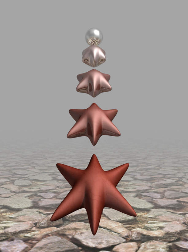 无人,竖图,室内,特写,白天,正面,抽象,数码,科技,石头,海星,五个,一排,许多,阴影,整齐,渐变,反射,网络,石子,银色,高光,几何,计算机图形,合成,海洋生物,排列,黄色,自然,动物,球体,星形,生物,夸张,明亮,电脑合成图,数码合成图,队列,三维,深奥,三维图形,棘皮动物门,石块,岩石,星鱼,彩图