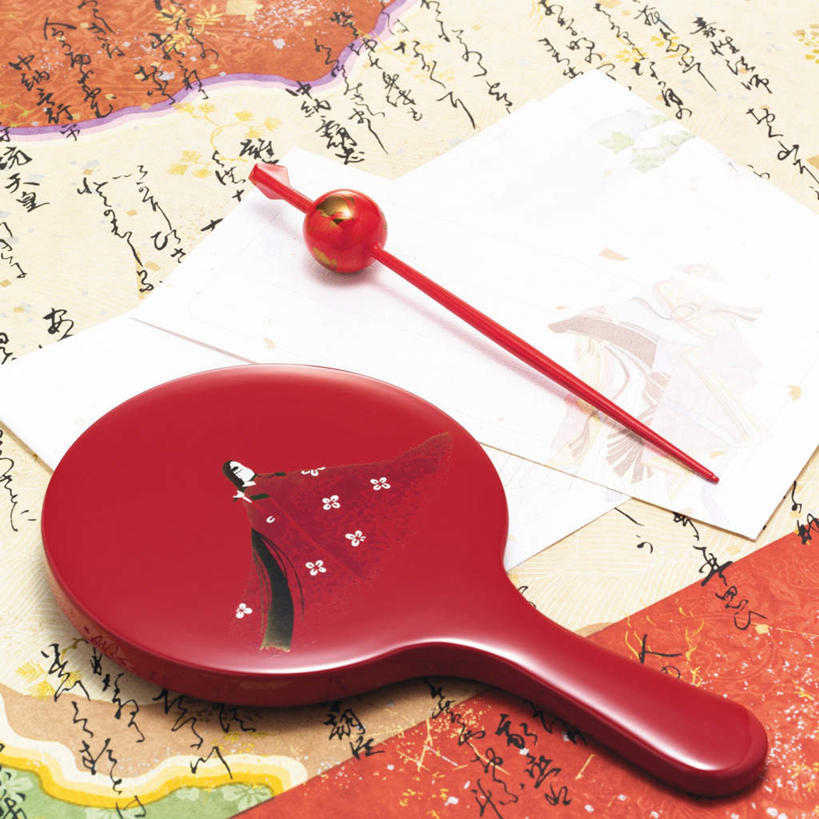 无人,方图,俯视,室内,特写,白天,化妆,美容,镜子,静物,日本,亚洲,阴影,日本文化,反射,日文,标志,文字,影子,纸,字符,字母,文化,标识,发簪,传统,一只,红色,化妆镜,摄影,影棚,东亚,日本国,光学,彩图,高角度拍摄,影棚拍摄,拍摄