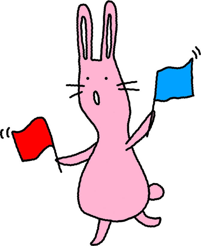 无人,站,竖图,插画,室内,白天,白色背景,正面,数码,科技,哺乳动物,旗帜,椅子,两面,阴影,网络,兔子,高光,几何,计算机图形,拿,合成,图画,拿着,画,粉色,红色,蓝色,动物,站着,兔,电脑合成图,数码合成图,漫画,写实,具体,具象,站立,彩图,全身