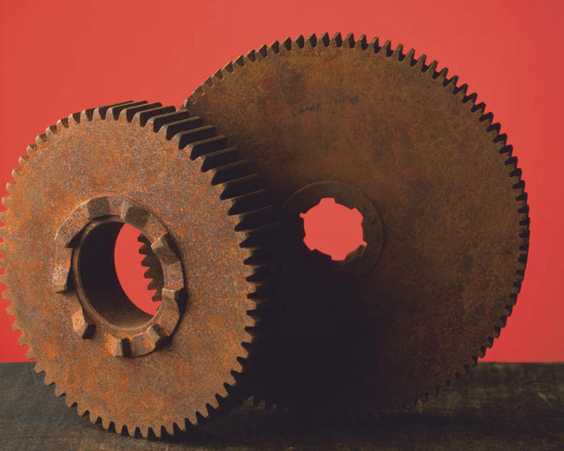 无人,横图,室内,白天,正面,零件,齿轮,连接,红色背景,组合,生锈,工具,两个,机械,摄影,铁锈,影棚,链接,锈迹,五金,紧固,拼接,拼凑,拼合,凑集,聚合,撮合,链结,牢固,彩图,影棚拍摄,拍摄