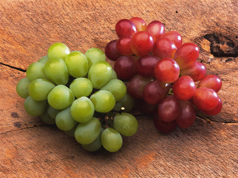 无人,横图,俯视,室内,特写,白天,桌面,葡萄,水果,阴影,新鲜,光线,影子,生食,食品,褐色,果实,提子,两串,食物,红色,绿色,阳光,有机食品,绿色食品,褐色背景,葡萄之王,山葫芦,蒲桃,草龙珠,彩图,高角度拍摄