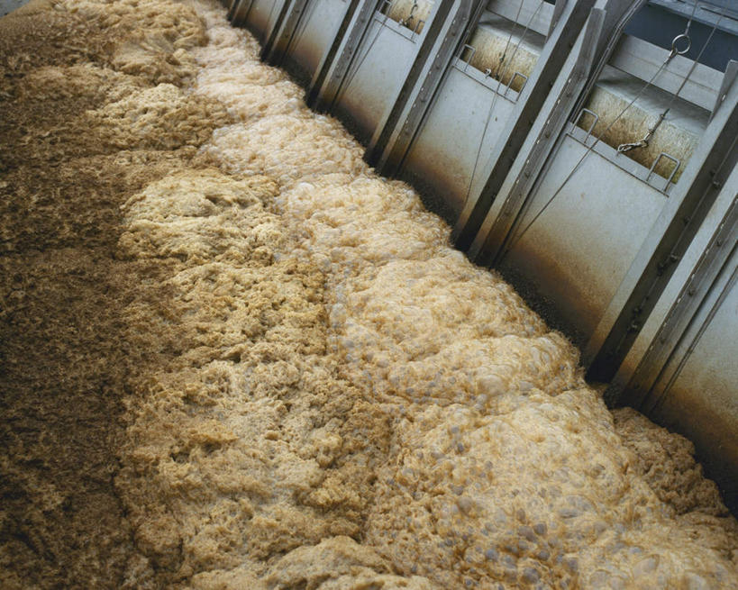 无人,横图,俯视,室外,白天,水,阴影,光线,液体,影子,气泡,水滴,黄色,阳光,泡泡,流动,排水沟,污染,污水,污渍,彩图,高角度拍摄