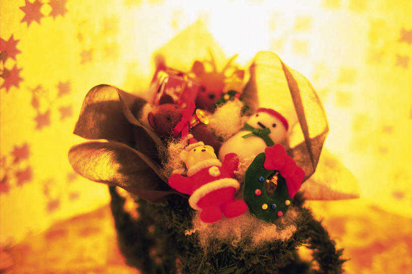 无人,横图,室内,特写,白天,正面,桌面,桌子,静物,圣诞节,圣诞老人,花纹,节日,朦胧,模糊,庆祝,铃铛,丝绸,丝带,文化,绸带,庆典,摄影,影棚,纪念,彩图,影棚拍摄,拍摄