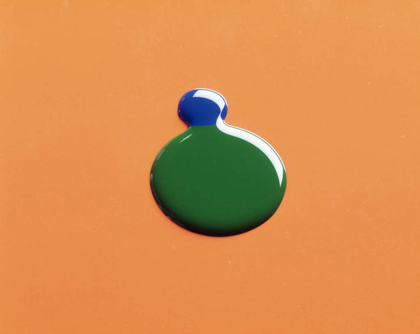 无人,横图,俯视,室内,特写,白天,连接,橙色背景,阴影,花纹,条纹,艺术,光线,空间,纹路,液体,影子,斑点,圆圈,两滴,画,蓝色,绿色,阳光,摄影,影棚,颜料,涂料,水彩,创作,融合,想象,彩图,高角度拍摄,影棚拍摄,拍摄