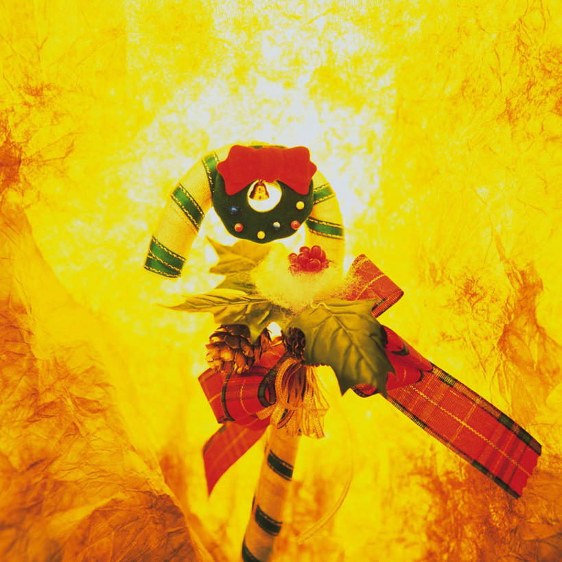 无人,方图,室内,白天,正面,桌面,叶子,黄色背景,朦胧,模糊,装饰,格纹,食品,糖,糖果,坚果,甜点,甜品,绿叶,食物,一个,蝴蝶结,甜食,嫩叶,摄影,冬青,影棚,单个,华丽,修饰,点缀,橡果,橡树果,硬糖,拐杖糖,衬托,美观,雅致,雅观,橡栗,橡实,橡树子,橡子,圣诞圈,枸骨冬青,构骨,猫儿刺,鸟不宿,叶,叶片,彩图,影棚拍摄,拍摄