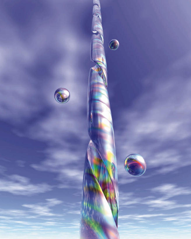 无人,竖图,室内,白天,仰视,数码,科技,水,阴影,漂浮,网络,螺旋,液体,柱子,水滴,云,云朵,高光,几何,计算机图形,合成,云彩,水珠,三个,蓝色,白云,蓝天,天空,天,悬浮,晴朗,电脑合成图,数码合成图,写实,具体,具象,晴空,彩图,低角度拍摄