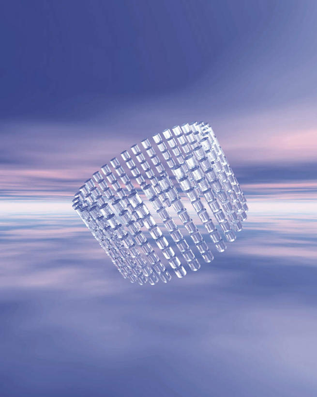 无人,竖图,室内,白天,正面,数码,科技,一排,许多,阴影,漂浮,整齐,网络,环,水晶,高光,几何,计算机图形,合成,排列,蓝色,蓝天,天空,天,悬浮,晴朗,电脑合成图,数码合成图,队列,万里无云,写实,具体,具象,水晶制品,晴空,晴空万里,彩图