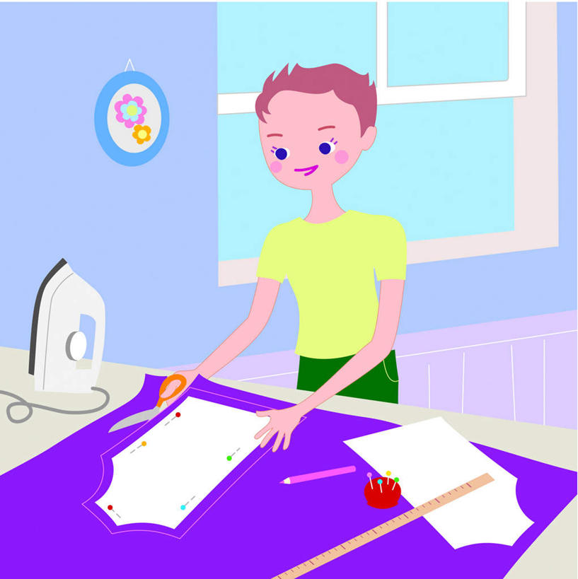 东方人,一个人,无人,裁缝,站,笑,微笑,露齿笑,竖图,插画,室内,白天,正面,数码,科技,亚洲,仅一个年轻女性,仅一个女性,仅一个人,握,修剪,阴影,网络,测量,笔,布料,电器,工具,剪刀,皮尺,刻度,办公用品,高光,几何,计算机图形,拿,合成,图画,拿着,注视,黄种人,熨斗,针,画,文具,尺,铅笔,学习用品,观察,看,站着,握着,观看,测量工具,裁剪,文具用品,一支,电脑合成图,数码合成图,尺子,察看,剪子,剪裁,切割,腰围尺,家电,关注,绣花针,漫画,针线包,写实,具体,具象,量具,量仪,塑料卷尺,服装尺,裁缝尺,年轻女性,女人,女性,亚洲人,裁缝师,站立,半身,彩图