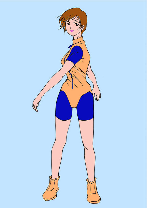 西方人,头发,一个人,无人,站,笑,微笑,露齿笑,竖图,插画,室内,白天,正面,数码,科技,欧洲,欧洲人,仅一个年轻女性,仅一个女性,仅一个人,伸展,弯腰,抓头,阴影,蓝色背景,服装,网络,褐色,高光,几何,计算机图形,合成,图画,注视,休闲装,旋转,画,衣服,黄色,蓝色,观察,看,站着,休闲,休闲服,服饰,转身,观看,电脑合成图,数码合成图,察看,关注,漫画,写实,具体,具象,弯身,年轻女性,女人,女性,白种人,站立,彩图,全身