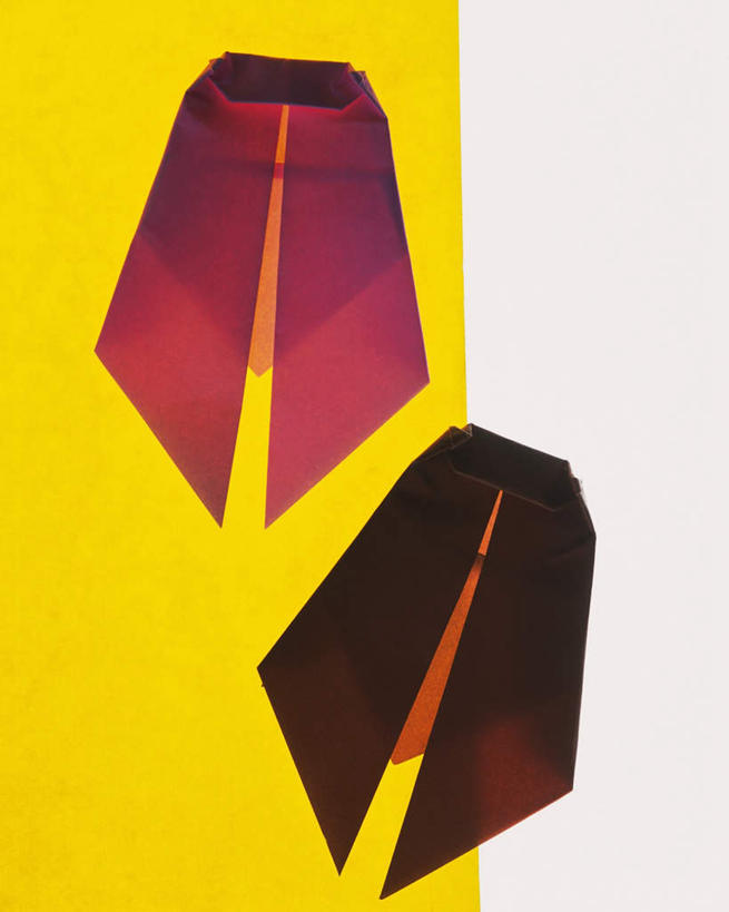 无人,竖图,俯视,室内,特写,白天,桌面,蝉,静物,阴影,黄色背景,艺术,反射,昆虫,影子,折纸,纸艺,手工艺品,文化,两个,红色,黑色,动物,工艺品,摄影,影棚,高雅,害虫,工艺折纸,自信心,品位,蚱蝉,知了,彩图,高角度拍摄,影棚拍摄,拍摄