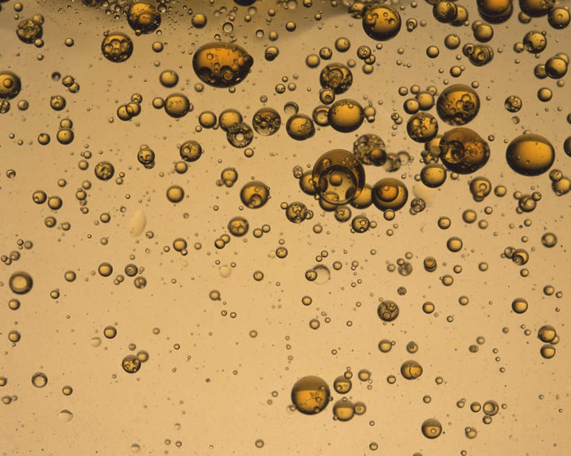 无人,横图,室内,特写,白天,正面,水,灰色背景,液体,气泡,水滴,食用油,油,水泡,泡泡,摄影,影棚,彩图,影棚拍摄,拍摄