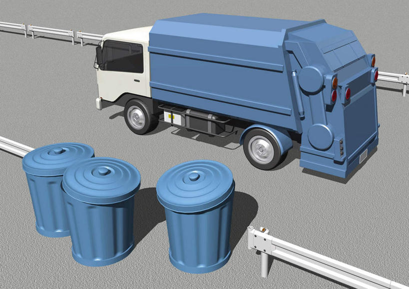 无人,横图,插画,室内,白天,正面,数码,科技,道路,路,公路,金属制品,一辆,一排,阴影,环保,整齐,反射,网络,金属,影子,垃圾桶,交通,高光,几何,计算机图形,合成,图画,画,排列,三个,蓝色,容器,交通工具,储藏,垃圾箱,垃圾车,回收,电脑合成图,数码合成图,资源,储存,队列,漫画,利用,低碳,循环,写实,具体,具象,马路,彩图,贮存