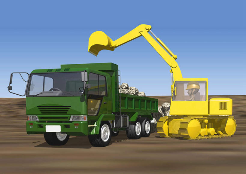 一个人,无人,司机,坐,横图,插画,室内,白天,正面,数码,科技,石头,卡车,汽车,帽子,仅一个男性,仅一个人,阴影,反射,网络,石子,头盔,影子,高光,几何,计算机图形,合成,图画,车,画,仅一个年轻男性,蓝色,蓝天,天空,安全帽,交通工具,天,开车,机械,工程车,货车,挖掘机,电脑合成图,数码合成图,载具,漫画,挖土机,货运车,写实,具体,具象,交通运输,农用机械,男人,男性,年轻男性,驾驶员,石块,岩石,载重汽车,坐着,半身,彩图