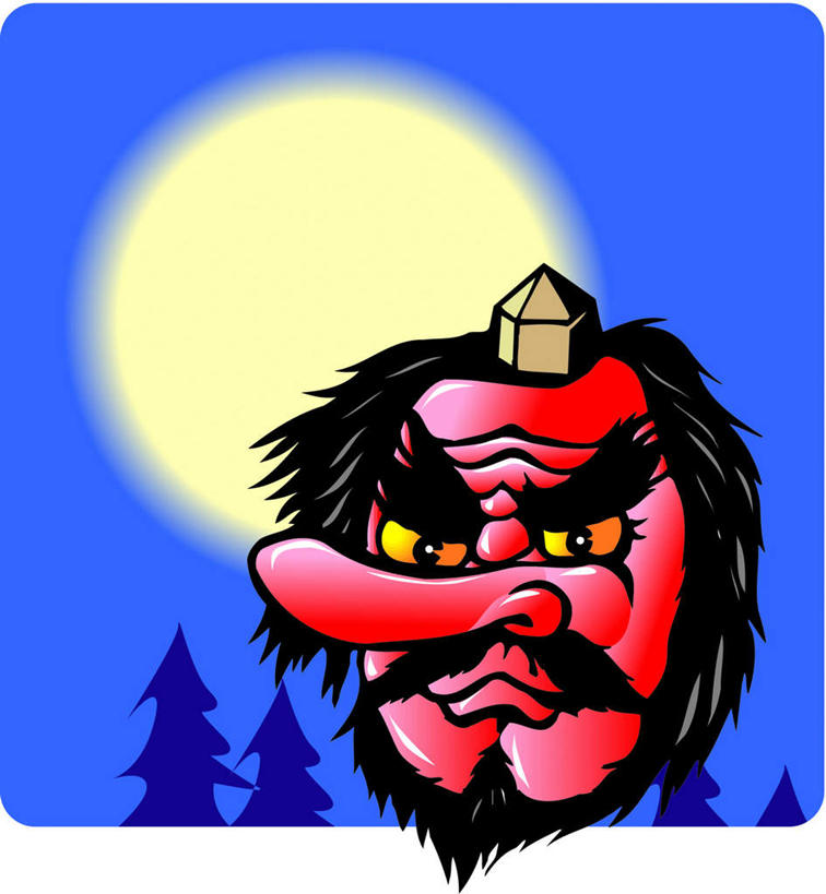 无人,竖图,插画,室内,白天,正面,数码,科技,植物,阴影,蓝色背景,网络,面具,月亮,月光,高光,几何,计算机图形,合成,图画,注视,画,树,树木,一个,蓝色,绿色,蓝天,天空,自然,天,观察,看,生长,单个,成长,观看,明亮,电脑合成图,数码合成图,察看,关注,漫画,魔鬼,写实,具体,具象,红脸,皎洁,长鼻,木版画,彩图