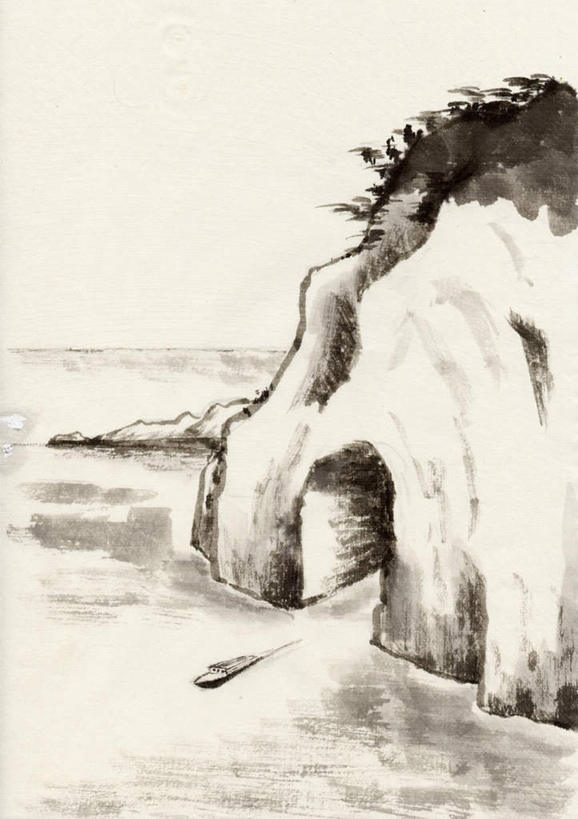 无人,竖图,黑白,室内,白天,正面,绘画,河流,美景,山,树林,水,植物,船,许多,艺术,河水,景观,山洞,山峰,水流,木船,山峦,古典,文化,树,树木,绿色,天空,自然,工艺品,交通工具,天,品味,景色,生长,晴朗,成长,美术,高雅,舟,自然风光,载具,国画,水墨画,万里无云,美学,水墨,晴空,晴空万里