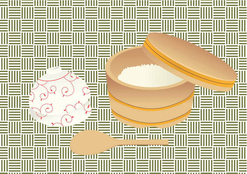 蒸笼,米饭,无人,横图,插画,室内,白天,正面,烹饪,数码,科技,餐具,厨具,日本,亚洲,一把,阴影,竹制,网络,陶瓷,饭勺,陶瓷制品,饭,高光,几何,计算机图形,合成,图画,文化,画,一个,容器,碗,日式,单个,储藏,电脑合成图,数码合成图,五谷,竹制品,储存,笼屉,漫画,东亚,烹饪用具,日本国,写实,具体,具象,进餐用具,烹调用具,烹调,彩图,贮存