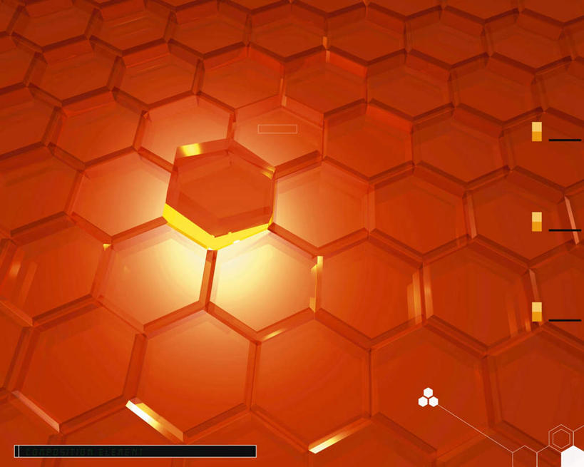 无人,横图,室内,白天,正面,数码,科技,一排,阴影,整齐,光线,网络,标志,蜂窝,六边形,文字,字符,字母,光芒,高光,几何,计算机图形,合成,标识,排列,橘色,电脑合成图,数码合成图,队列,写实,具体,具象,彩图