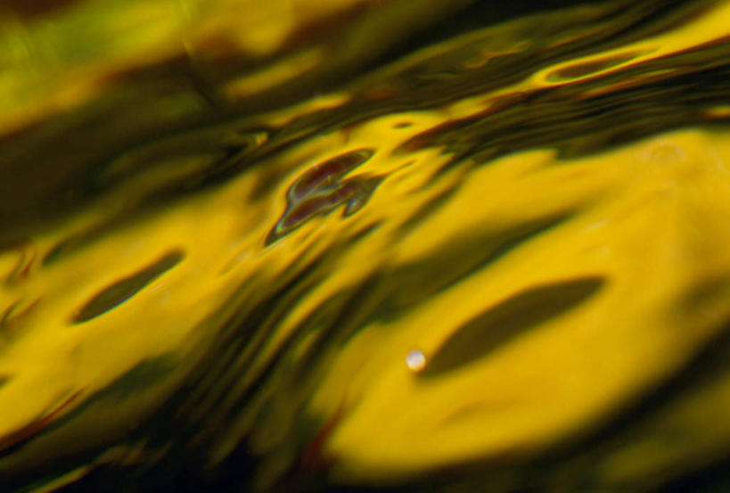 无人,横图,俯视,室内,特写,白天,水,波纹,液体,水滴,水面,黄色,倒影,水纹,波浪,倒映,反照,彩图,高角度拍摄