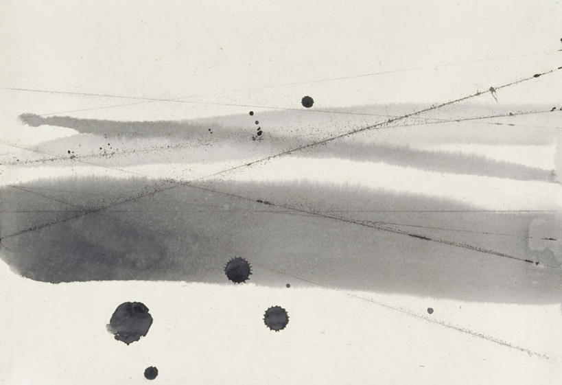 无人,横图,俯视,室内,特写,白天,静物,圆形,墨水,水滴,画,白色,水墨画,彩图,高角度拍摄