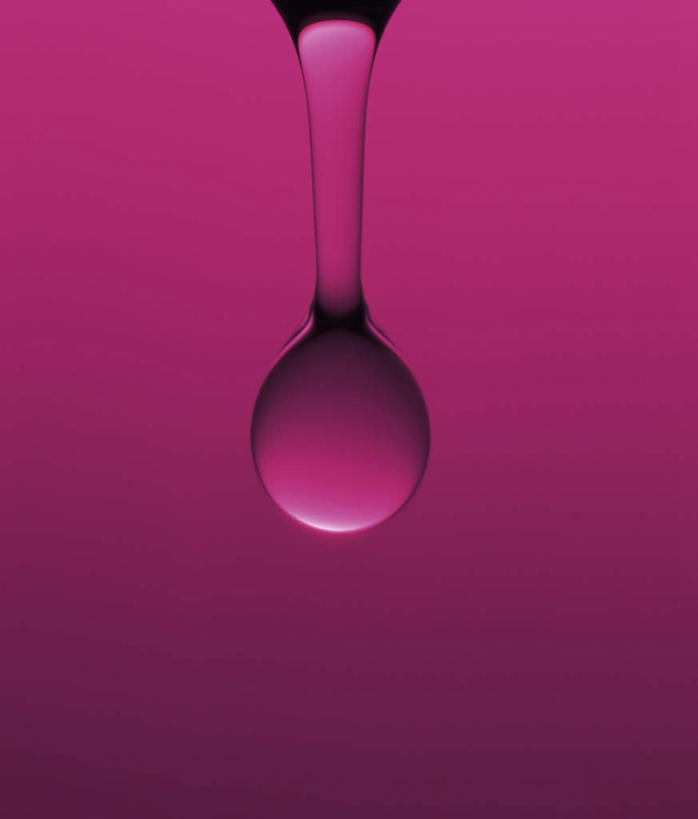 无人,竖图,室内,特写,白天,正面,静物,一滴,紫色背景,透明,水滴,水珠,摄影,影棚,通明,彩图,影棚拍摄,拍摄