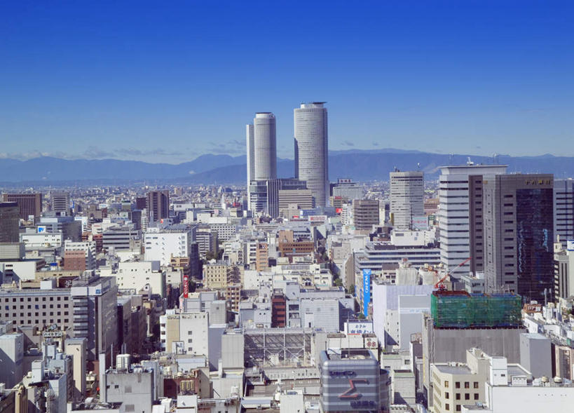 无人,高楼大厦,横图,俯视,航拍,室外,白天,旅游,度假,办公楼,标志建筑,大厦,地标,建筑,摩天大楼,写字楼,爱知县,名古屋,日本,亚洲,娱乐,建设,蓝色,蓝天,天空,楼宇,天,享受,休闲,旅游胜地,商务楼,放松,晴朗,鸟瞰,东亚,本州,万里无云,本州岛,日本国,中部地方,爱知,县厅,名古屋市,晴空,晴空万里,彩图,高角度拍摄,大楼,高层建筑,高楼,摩天楼