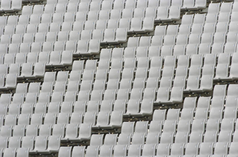 无人,体育馆,运动场,横图,室内,特写,白天,正面,椅子,一排,许多,整齐,体育场,座椅,排列,白色,田径场,队列,运动馆,彩图