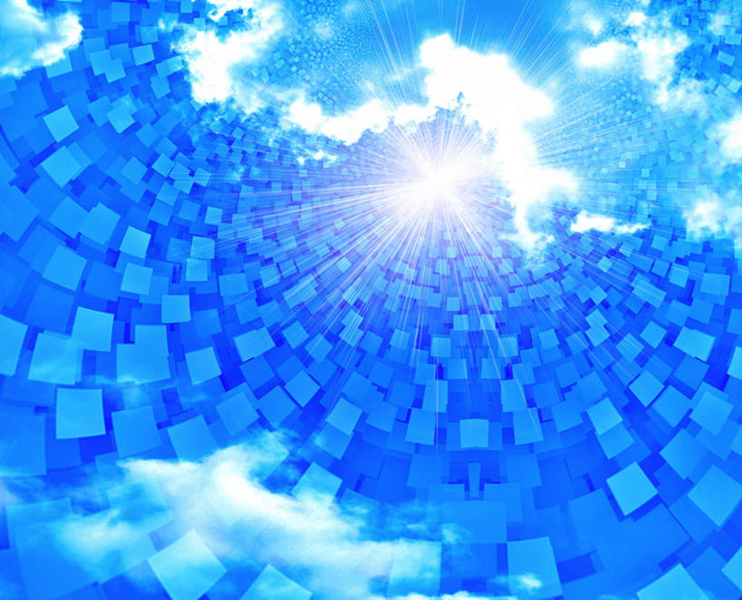 无人,横图,室内,白天,正面,数码,科技,一排,许多,阴影,朦胧,模糊,漂浮,整齐,光线,网络,方块,方形,影子,云,云朵,背光,高光,几何,计算机图形,合成,云彩,排列,蓝色,白云,蓝天,天空,阳光,天,悬浮,晴朗,电脑合成图,数码合成图,队列,逆光,写实,具体,具象,晴空,彩图