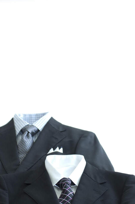 无人,竖图,室内,特写,白天,白色背景,正面,衬衫,西装,套装,正装,领带,职业装,白色,黑色,两件,摄影,影棚,彩图,影棚拍摄,衬衣,拍摄