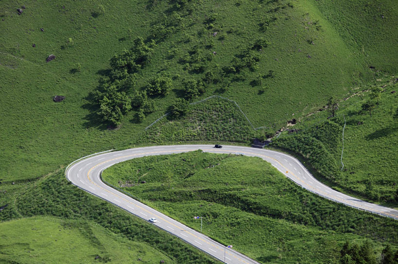 无人,横图,俯视,航拍,室外,白天,旅游,度假,草地,草坪,美景,树林,植物,道路,路,公路,大分县,日本,亚洲,弯曲,景观,交通,娱乐,草,树,树木,绿色,自然,享受,休闲,景色,放松,蜿蜒,生长,成长,鸟瞰,自然风光,东亚,日本国,九州本岛,九州,九州岛,九州地方,大分,马路,彩图,高角度拍摄