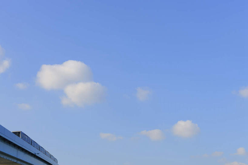 无人,横图,室外,白天,仰视,度假,美景,城市风光,城市,电车,东京,日本,亚洲,一辆,景观,云,云朵,轨道,铁轨,江东区,云彩,娱乐,车,蓝色,白云,蓝天,天空,交通工具,天,享受,休闲,景色,放松,晴朗,载具,东亚,本州,关东地方,本州岛,日本国,东京都,晴空,彩图,低角度拍摄